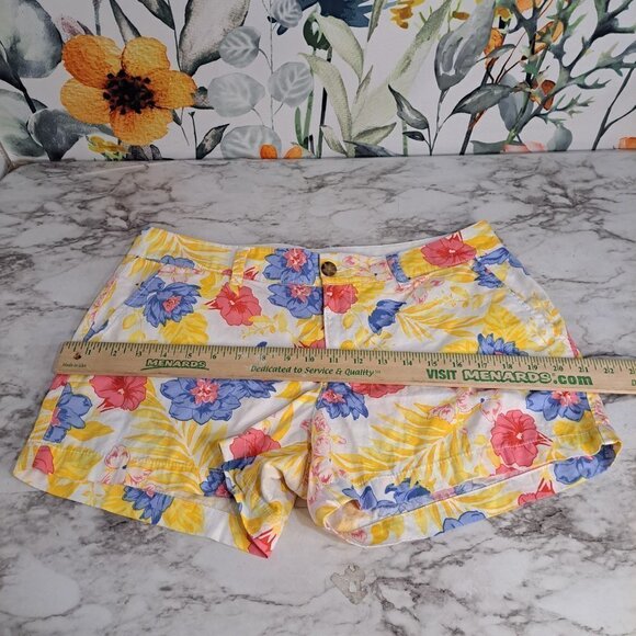 Old Navy Multifloral Women Cotton Casual‎ Shorts Size 10 Summer Outside - Picture 8 of 10